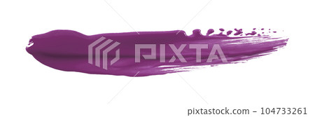 Purple paintbrush isolated on white background. Dark purple color. Purple paintbrush isolated on white background. Dark purple color. 104733261