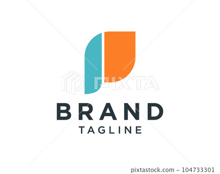 Abstract Initial Letter P Logo. Flat Vector Logo Design Template Element 104733301