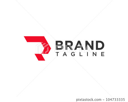 Abstract Initial Letter R Logo. Red Geometric Origami Style isolated on White Background. Usable for Business and Branding Logos. Flat Vector Logo Design Template Element. 104733335