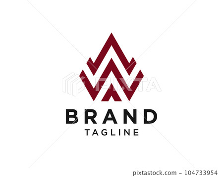Logo Vector Abstract Initial Letter W. Flat Vector Logo Design Template Element 104733954