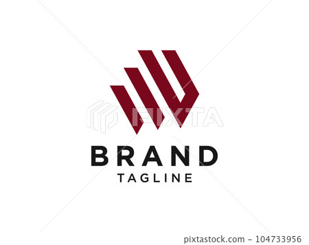 Logo Vector Abstract Initial Letter W. Flat Vector Logo Design Template Element 104733956