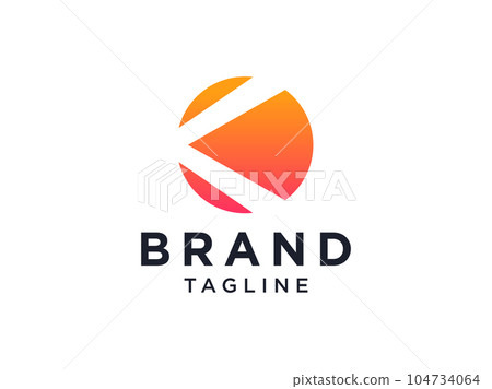 Initial Letter K Logo. Flat Line Vector Branding Logo Design Template Element. Initial Letter K Logo. Flat Line Vector Branding Logo Design Template Element. 104734064