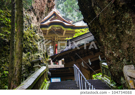 A rainy morning at Haruna Shrine enveloped in a divine atmosphere A rainy morning at Haruna Shrine enveloped in a divine atmosphere 104734088