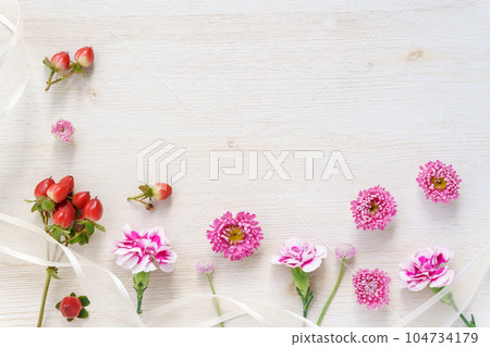pink flower flower frame 104734179
