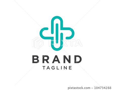 Healthcare Medical Logo. Blue Linear Rounded Cross Sign Health Icon. Flat Vector Logo Design Template Element. Healthcare Medical Logo. Blue Linear Rounded Cross Sign Health Icon. Flat Vector Logo Design Template Element. 104734288