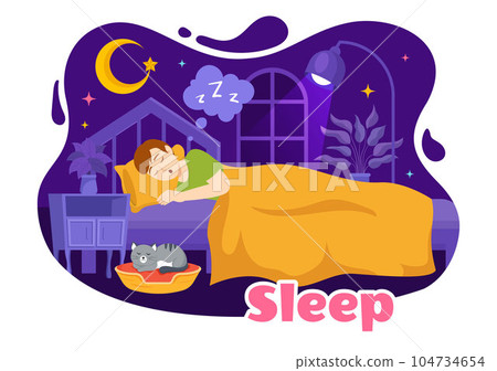 Sleep Vector Illustration with Happy Young Person is Fast Asleep and Having a Sweet Dream in Healthcare Hand Drawn Background Night Templates Sleep Vector Illustration with Happy Young Person is Fast Asleep and Having a Sweet Dream in Healthcare Hand Drawn Background Night Templates 104734654