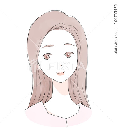 粉紅色的女人插畫 104735476