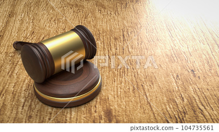The wood hammer on table for laws and order concept 3d rendering The wood hammer on table for laws and order concept 3d rendering 104735561