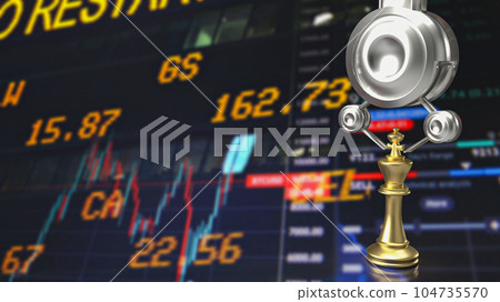 The robot arm and chess for technology or Business concept 3d rendering The robot arm and chess for technology or Business concept 3d rendering 104735570