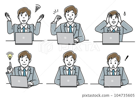 Suit men set for laptop 104735605