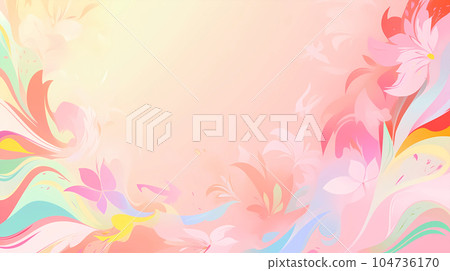 唯美的抽象艺术感多彩的花纹背景 104736170