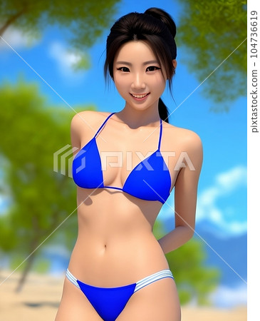 A swimsuit lady 104736619