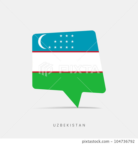 Uzbekistan flag bubble chat icon 104736792