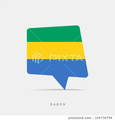 Gabon flag bubble chat icon 104736794