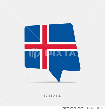 Iceland flag bubble chat icon 104736818