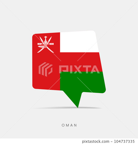 Oman flag bubble chat icon 104737335