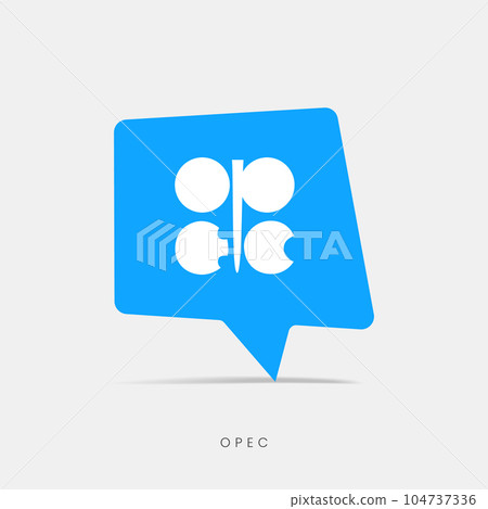 OPEC flag bubble chat icon 104737336