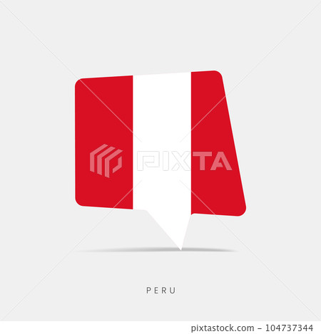 Peru flag bubble chat icon Peru flag bubble chat icon 104737344