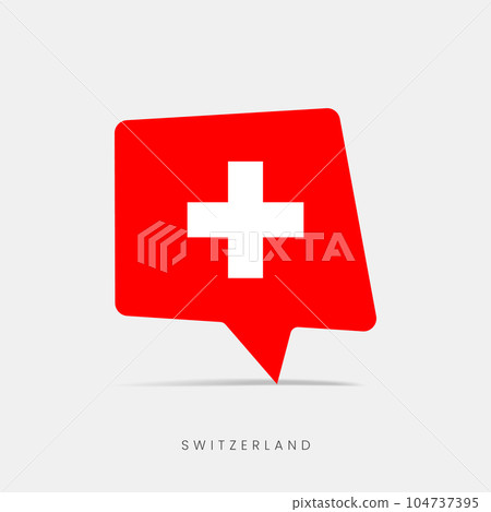 Switzerland flag bubble chat icon Switzerland flag bubble chat icon 104737395