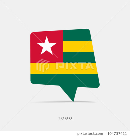 Togo flag bubble chat icon 104737411