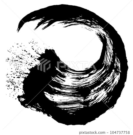 圓墨素材手寫毛筆插畫 104737758