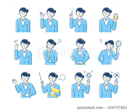 Female operator's expression _h23 variation set 104737883