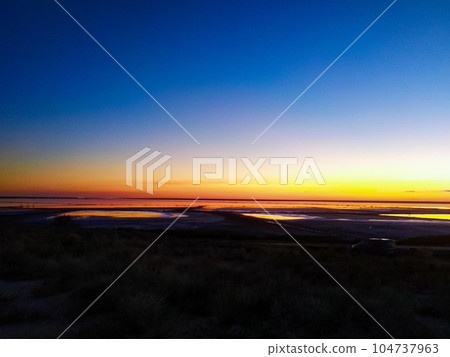 Twilight on the salt lake 104737963