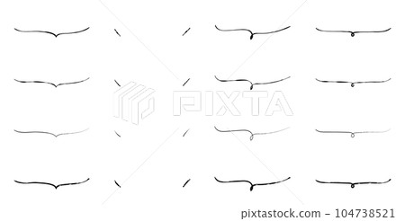 Cute handwritten underlined speech bubble set black 104738521