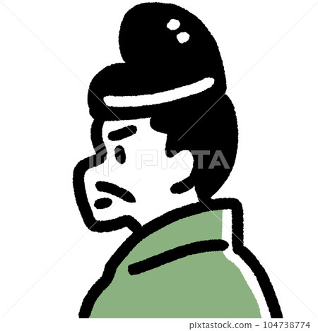 歷史貴族_天皇_曾我馬子的簡單上半身彩色插畫漫畫 歷史貴族_天皇_曾我馬子的簡單上半身彩色插畫漫畫 104738774