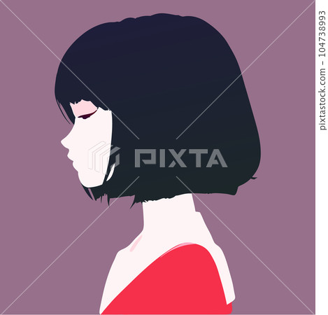 girl's profile girl's profile 104738993