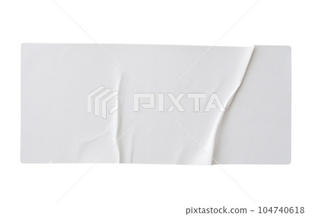 Paper sticker label isolated on white background Paper sticker label isolated on white background 104740618