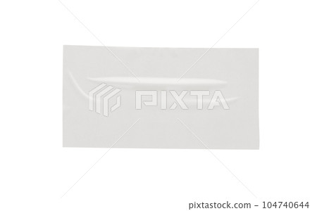 Paper sticker label isolated on white background Paper sticker label isolated on white background 104740644