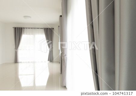 Curtain window interior decoration in living room 104741317