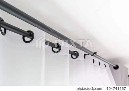 Curtain window interior decoration in living room 104741367