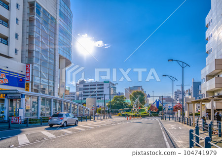 神奈川縣藤澤市湘南台站的都市風景 104741979