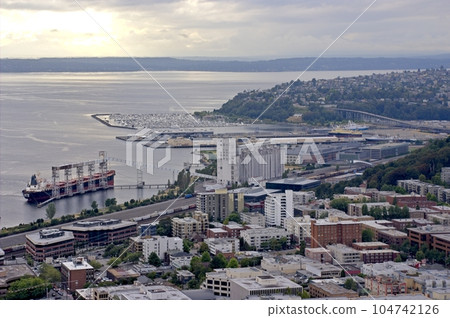 Aerial view of Pier 66 - Seattle, WA - USA Aerial view of Pier 66 - Seattle, WA - USA 104742126