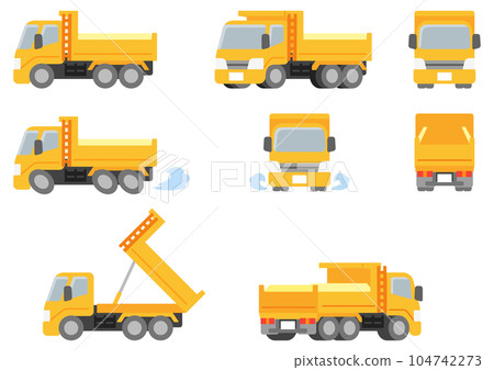 Working car/dump truck illustration set Working car/dump truck illustration set 104742273