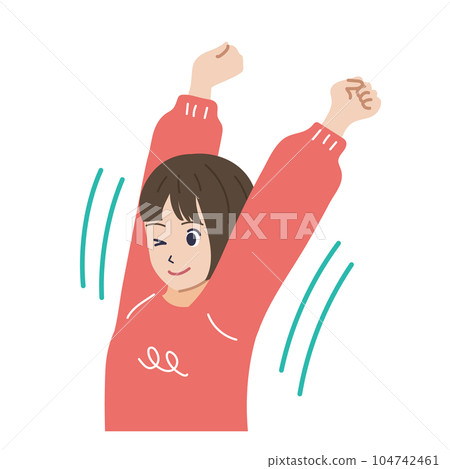 Illustration of a growing woman Illustration of a growing woman 104742461