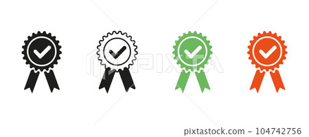 Approved or certified medal icon Approved or certified medal icon 104742756
