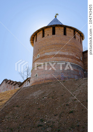 Borisoglebskaya Tower of the ancient Kremlin in Nizhny Novgorod Borisoglebskaya Tower of the ancient Kremlin in Nizhny Novgorod 104743405