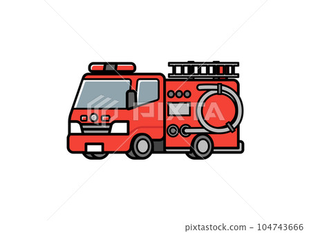 Working car/fire engine illustration set Working car/fire engine illustration set 104743666