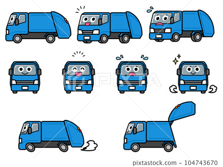 工作車/垃圾車插圖集 104743670