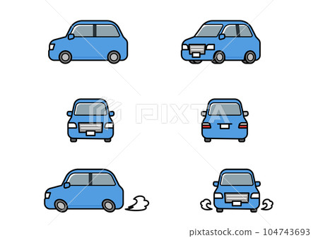 各個角度的汽車插圖集 104743693