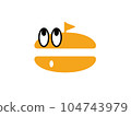color hamburger character 3 104743979