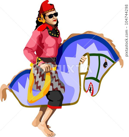 Toy Horse Javanese Dancer Girl Toy Horse Javanese Dancer Girl 104744298