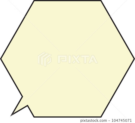六邊形標註實線黃色 104745071