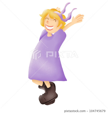 cartoon short hair girl cartoon short hair girl 104745679