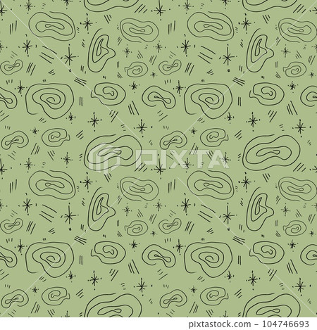 Abstract doodle spiral stroke pastel green pattern Abstract doodle spiral stroke pastel green pattern 104746693