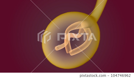 The stimulated sensory receptor rapidly transmits the mechanical energy from the touch to the brain. The stimulated sensory receptor rapidly transmits the mechanical energy from the touch to the brain. 104746962