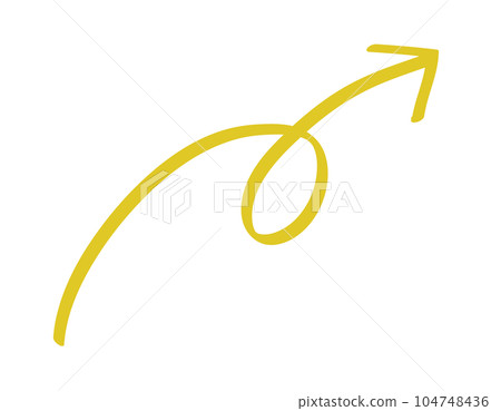 Curly handwritten arrow 104748436